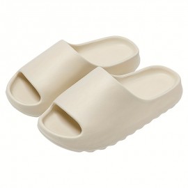 Men's Cloud Slides, Casual Non Slip Slippers, Open Toe EVA Shoes For Indoor Outdoor Beach Shower, Spring And Summer