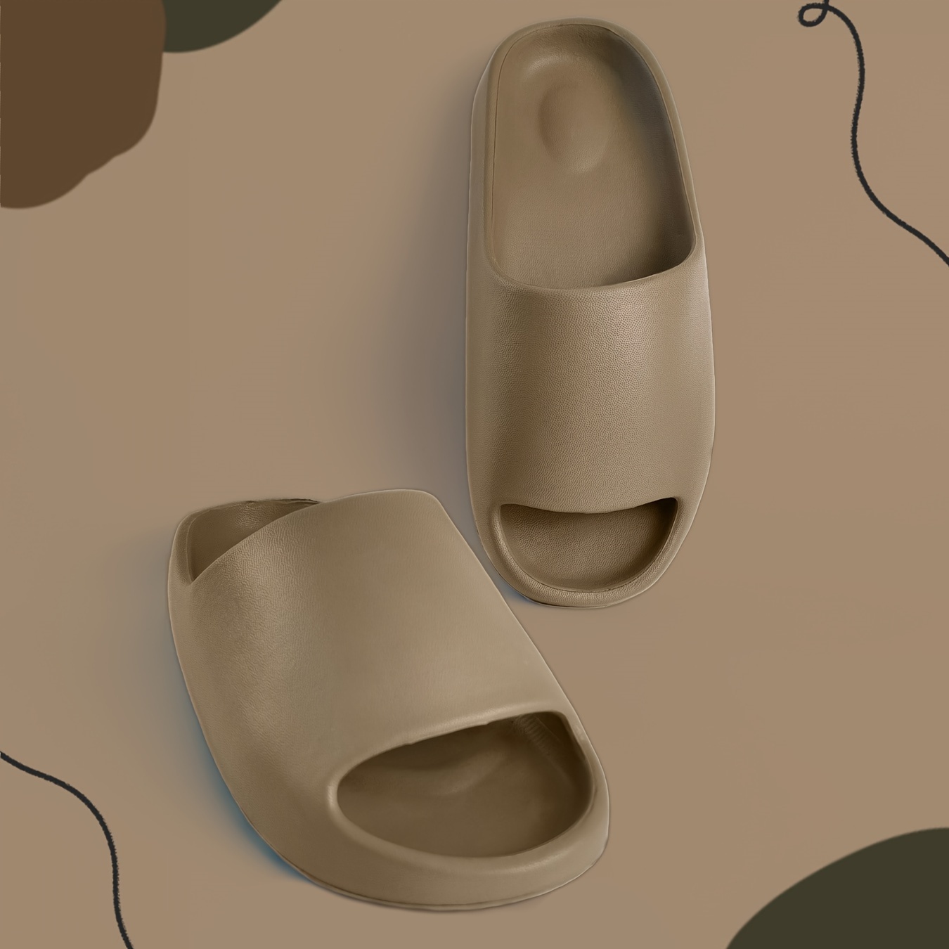 mens cloud slides casual non slip slippers open toe eva shoes for indoor outdoor beach shower spring and summer details 6