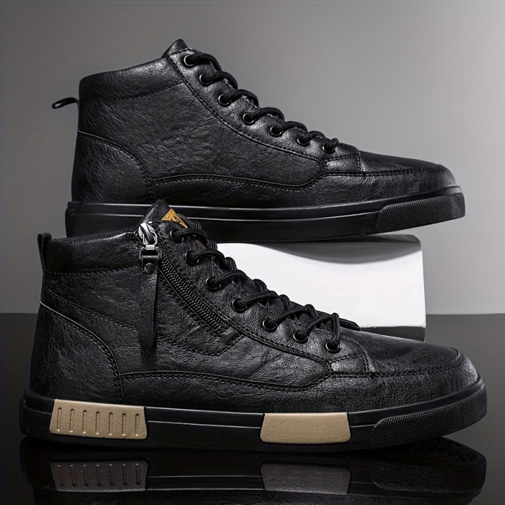 Men's Trendy Skate Shoes, Comfy Non Slip Lace Up Street Style Casual Sneakers For Men's Outdoor Activities - Image 6